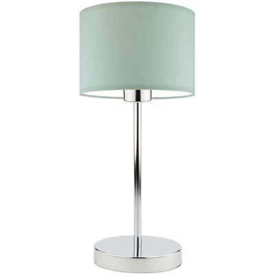 Lampka nocna LYSNE Nicea, 60 W, E27, miętowa/chrom, 39,5x17,5 cm Lampka nocna LYSNE Nicea, 60 W, E27, miętowa/chrom, 39,5x17,5 cm