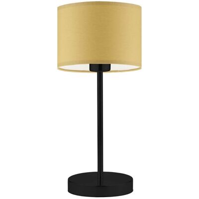 Lampka nocna LYSNE Nicea, 60 W, E27, musztardowa/czarna, 39,5x17,5 cm Lampka nocna LYSNE Nicea, 60 W, E27, musztardowa/czarna, 39,5x17,5 cm