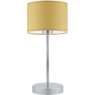 Lampka nocna LYSNE Nicea, 60 W, E27, musztardowa/srebrna, 39,5x17,5 cm Lampka nocna LYSNE Nicea, 60 W, E27, musztardowa/srebrna, 39,5x17,5 cm