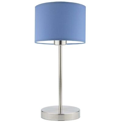 Lampka nocna LYSNE Nicea, 60 W, E27, niebieska/stalowa, 39,5x17,5 cm Lampka nocna LYSNE Nicea, 60 W, E27, niebieska/stalowa, 39,5x17,5 cm