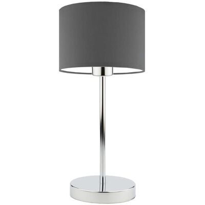 Lampka nocna LYSNE Nicea, 60 W, E27, stalowa/chrom, 39,5x17,5 cm Lampka nocna LYSNE Nicea, 60 W, E27, stalowa/chrom, 39,5x17,5 cm
