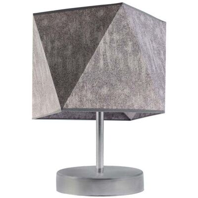 Lampka nocna LYSNE Pasadena, 60 W, E27, beton/srebrna, 30x23 cm Lampka nocna LYSNE Pasadena, 60 W, E27, beton/srebrna, 30x23 cm