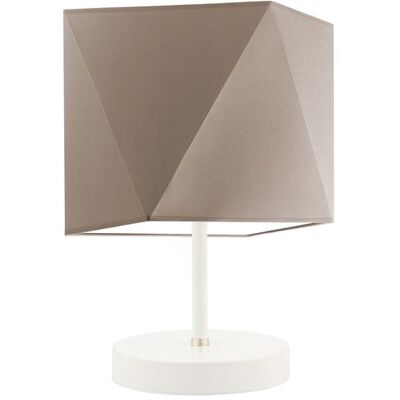 Lampka nocna LYSNE Pasadena, 60 W, E27, beżowa/biała, 30x23 cm Lampka nocna LYSNE Pasadena, 60 W, E27, beżowa/biała, 30x23 cm