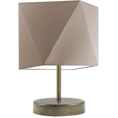 Lampka nocna LYSNE Pasadena, 60 W, E27, beżowa/złota, 30x23 cm Lampka nocna LYSNE Pasadena, 60 W, E27, beżowa/złota, 30x23 cm