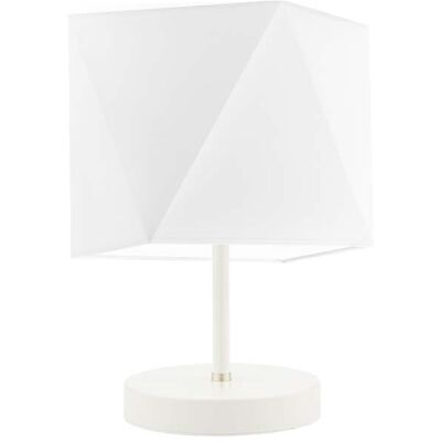 Lampka nocna LYSNE Pasadena, 60 W, E27, biała, 30x23 cm Lampka nocna LYSNE Pasadena, 60 W, E27, biała, 30x23 cm