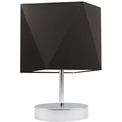 Lampka nocna LYSNE Pasadena, 60 W, E27, brązowa/chrom, 30x23 cm Lampka nocna LYSNE Pasadena, 60 W, E27, brązowa/chrom, 30x23 cm