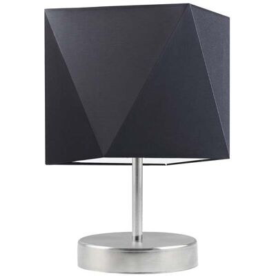 Lampka nocna LYSNE Pasadena, 60 W, E27, czarna/stalowa, 30x23 cm Lampka nocna LYSNE Pasadena, 60 W, E27, czarna/stalowa, 30x23 cm