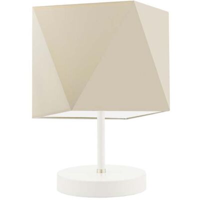 Lampka nocna LYSNE Pasadena, 60 W, E27, ecru/biała, 30x23 cm Lampka nocna LYSNE Pasadena, 60 W, E27, ecru/biała, 30x23 cm