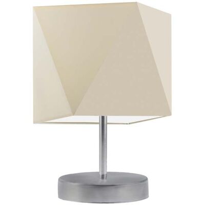 Lampka nocna LYSNE Pasadena, 60 W, E27, ecru/srebrna, 30x23 cm Lampka nocna LYSNE Pasadena, 60 W, E27, ecru/srebrna, 30x23 cm