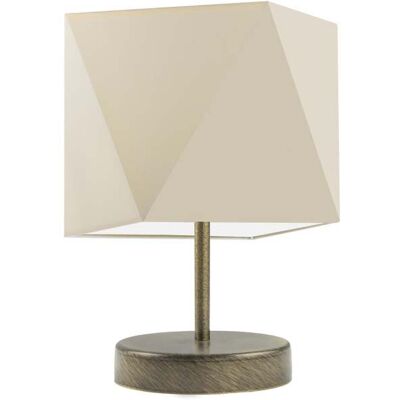 Lampka nocna LYSNE Pasadena, 60 W, E27, ecru/złota, 30x23 cm Lampka nocna LYSNE Pasadena, 60 W, E27, ecru/złota, 30x23 cm