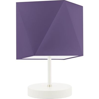 Lampka nocna LYSNE Pasadena, 60 W, E27, fioletowa/biała, 30x23 cm Lampka nocna LYSNE Pasadena, 60 W, E27, fioletowa/biała, 30x23 cm