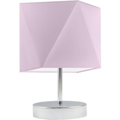 Lampka nocna LYSNE Pasadena, 60 W, E27, fioletowa/chrom, 30x23 cm Lampka nocna LYSNE Pasadena, 60 W, E27, fioletowa/chrom, 30x23 cm