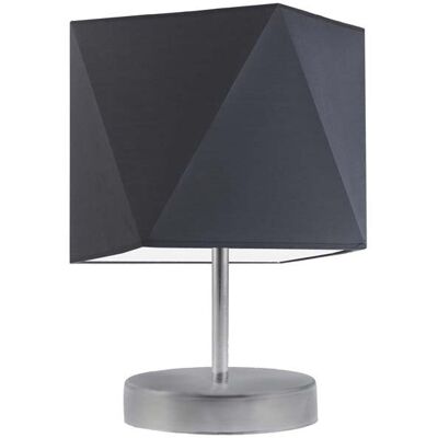 Lampka nocna LYSNE Pasadena, 60 W, E27, grafitowa/srebrna, 30x23 cm Lampka nocna LYSNE Pasadena, 60 W, E27, grafitowa/srebrna, 30x23 cm