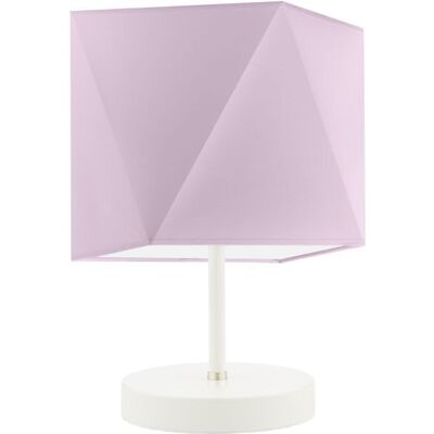 Lampka nocna LYSNE Pasadena, 60 W, E27, jasnofioletowa/biała, 30x23 cm Lampka nocna LYSNE Pasadena, 60 W, E27, jasnofioletowa/biała, 30x23 cm