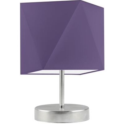 Lampka nocna LYSNE Pasadena, 60 W, E27, jasnofioletowa/stalowa, 30x23 cm Lampka nocna LYSNE Pasadena, 60 W, E27, jasnofioletowa/stalowa, 30x23 cm