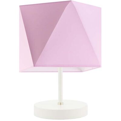 Lampka nocna LYSNE Pasadena, 60 W, E27, jasnoróżowa/biała, 30x23 cm Lampka nocna LYSNE Pasadena, 60 W, E27, jasnoróżowa/biała, 30x23 cm