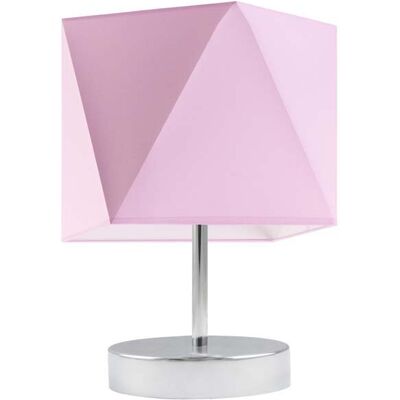 Lampka nocna LYSNE Pasadena, 60 W, E27, jasnoróżowa/chrom, 30x23 cm Lampka nocna LYSNE Pasadena, 60 W, E27, jasnoróżowa/chrom, 30x23 cm