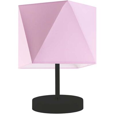 Lampka nocna LYSNE Pasadena, 60 W, E27, jasnoróżowa/czarna, 30x23 cm Lampka nocna LYSNE Pasadena, 60 W, E27, jasnoróżowa/czarna, 30x23 cm