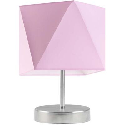 Lampka nocna LYSNE Pasadena, 60 W, E27, jasnoróżowa/stalowa, 30x23 cm Lampka nocna LYSNE Pasadena, 60 W, E27, jasnoróżowa/stalowa, 30x23 cm