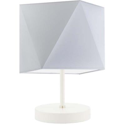 Lampka nocna LYSNE Pasadena, 60 W, E27, jasnoszara/biała, 30x23 cm Lampka nocna LYSNE Pasadena, 60 W, E27, jasnoszara/biała, 30x23 cm