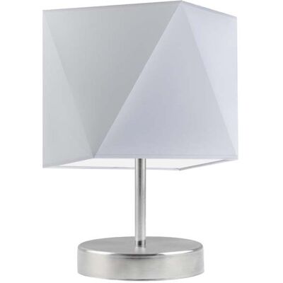 Lampka nocna LYSNE Pasadena, 60 W, E27, jasnoszara/stalowa, 30x23 cm Lampka nocna LYSNE Pasadena, 60 W, E27, jasnoszara/stalowa, 30x23 cm