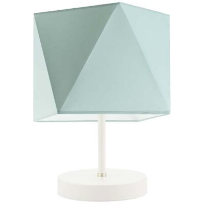 Lampka nocna LYSNE Pasadena, 60 W, E27, miętowa/biała, 30x23 cm Lampka nocna LYSNE Pasadena, 60 W, E27, miętowa/biała, 30x23 cm