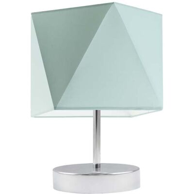 Lampka nocna LYSNE Pasadena, 60 W, E27, miętowa/chrom, 30x23 cm Lampka nocna LYSNE Pasadena, 60 W, E27, miętowa/chrom, 30x23 cm