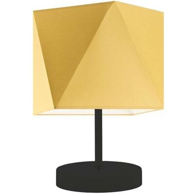 Lampka nocna LYSNE Pasadena, 60 W, E27, musztardowa/czarna, 30x23 cm Lampka nocna LYSNE Pasadena, 60 W, E27, musztardowa/czarna, 30x23 cm