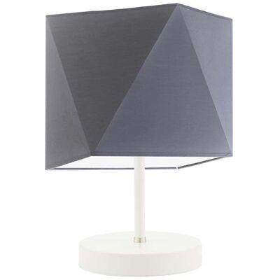 Lampka nocna LYSNE Pasadena, 60 W, E27, stalowa/biała, 30x23 cm Lampka nocna LYSNE Pasadena, 60 W, E27, stalowa/biała, 30x23 cm