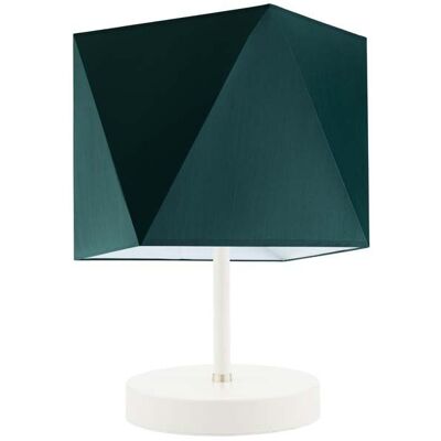 LYSNE - Pasadena - Zielony butelkowy - Biała abażur - Lampa stołowa LYSNE - Pasadena - Zielony butelkowy - Biała abażur - Lampa stołowa