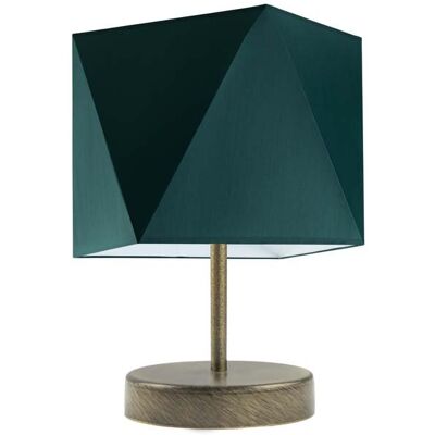 Lampka nocna LYSNE Pasadena, 60 W, E27, zieleń butelkowa/złota, 30x23 cm Lampka nocna LYSNE Pasadena, 60 W, E27, zieleń butelkowa/złota, 30x23 cm