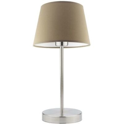 Lampka nocna LYSNE Siena, 60 W, E27, beżowa/stalowa, 41,5x19,5 cm Lampka nocna LYSNE Siena, 60 W, E27, beżowa/stalowa, 41,5x19,5 cm