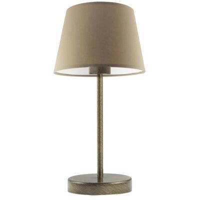 Lampka nocna LYSNE Siena, 60 W, E27, beżowa/złota, 41,5x19,5 cm Lampka nocna LYSNE Siena, 60 W, E27, beżowa/złota, 41,5x19,5 cm