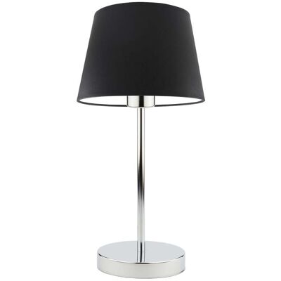 Lampka nocna LYSNE Siena, 60 W, E27, czarna/chrom, 41,5x19,5 cm Lampka nocna LYSNE Siena, 60 W, E27, czarna/chrom, 41,5x19,5 cm