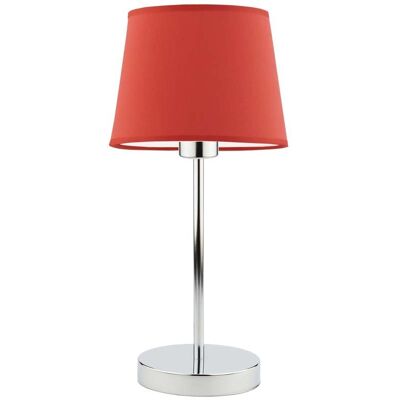 Lampka nocna LYSNE Siena, 60 W, E27, czerwona/chrom, 41,5x19,5 cm Lampka nocna LYSNE Siena, 60 W, E27, czerwona/chrom, 41,5x19,5 cm