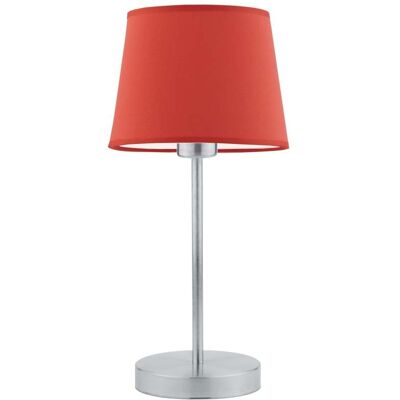 Lampka nocna LYSNE Siena, 60 W, E27, czerwona/srebrna, 41,5x19,5 cm Lampka nocna LYSNE Siena, 60 W, E27, czerwona/srebrna, 41,5x19,5 cm
