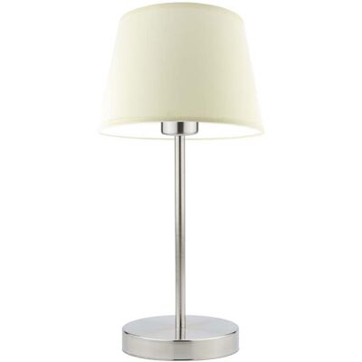 Lampka nocna LYSNE Siena, 60 W, E27, ecru/stalowa, 41,5x19,5 cm Lampka nocna LYSNE Siena, 60 W, E27, ecru/stalowa, 41,5x19,5 cm