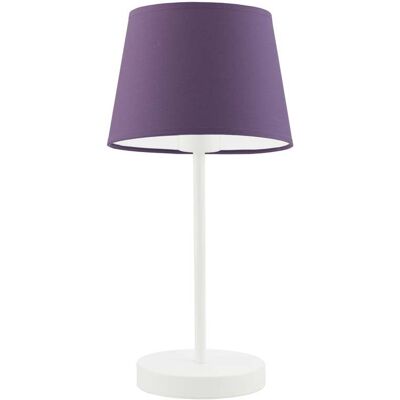 Lampka nocna LYSNE Siena, 60 W, E27, fioletowa/biała, 41,5x19,5 cm Lampka nocna LYSNE Siena, 60 W, E27, fioletowa/biała, 41,5x19,5 cm