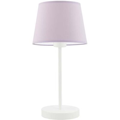 Lampka nocna LYSNE Siena, 60 W, E27, jasnofioletowa/biała, 41,5x19,5 cm Lampka nocna LYSNE Siena, 60 W, E27, jasnofioletowa/biała, 41,5x19,5 cm