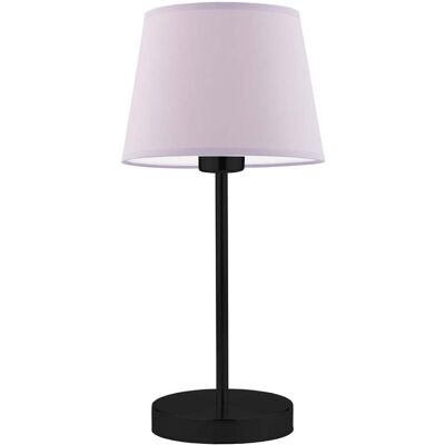 Lampka nocna LYSNE Siena, 60 W, E27, jasnofioletowa/czarna, 41,5x19,5 cm Lampka nocna LYSNE Siena, 60 W, E27, jasnofioletowa/czarna, 41,5x19,5 cm