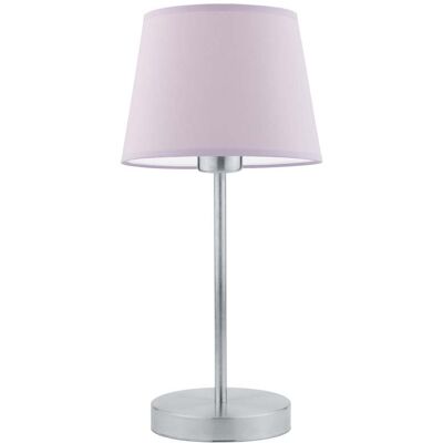 Lampka nocna LYSNE Siena, 60 W, E27, jasnofioletowa/srebrna, 41,5x19,5 cm Lampka nocna LYSNE Siena, 60 W, E27, jasnofioletowa/srebrna, 41,5x19,5 cm