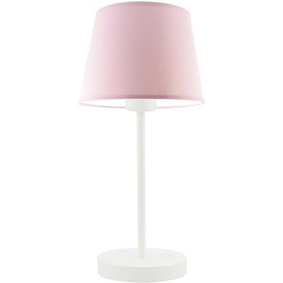 Lampka nocna LYSNE Siena, 60 W, E27, jasnoróżowa/biała, 41,5x19,5 cm Lampka nocna LYSNE Siena, 60 W, E27, jasnoróżowa/biała, 41,5x19,5 cm