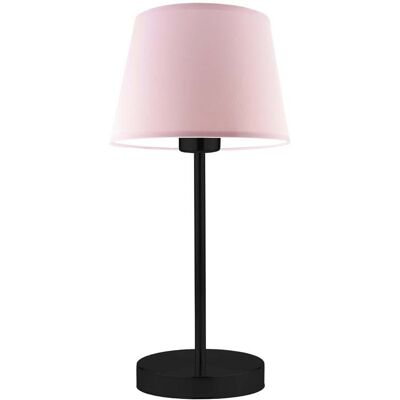 Lampka nocna LYSNE Siena, 60 W, E27, jasnoróżowa/czarna, 41,5x19,5 cm Lampka nocna LYSNE Siena, 60 W, E27, jasnoróżowa/czarna, 41,5x19,5 cm