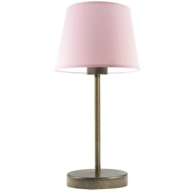 Lampka nocna LYSNE Siena, 60 W, E27, jasnoróżowa/złota, 41,5x19,5 cm Lampka nocna LYSNE Siena, 60 W, E27, jasnoróżowa/złota, 41,5x19,5 cm