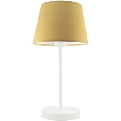 Lampka nocna LYSNE Siena, 60 W, E27, musztardowa/biała, 41,5x19,5 cm Lampka nocna LYSNE Siena, 60 W, E27, musztardowa/biała, 41,5x19,5 cm