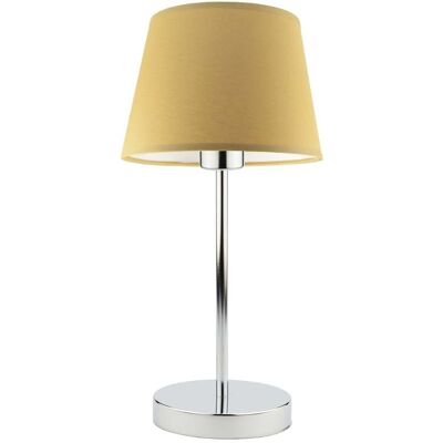 Lampka nocna LYSNE Siena, 60 W, E27, musztardowa/chrom, 41,5x19,5 cm Lampka nocna LYSNE Siena, 60 W, E27, musztardowa/chrom, 41,5x19,5 cm