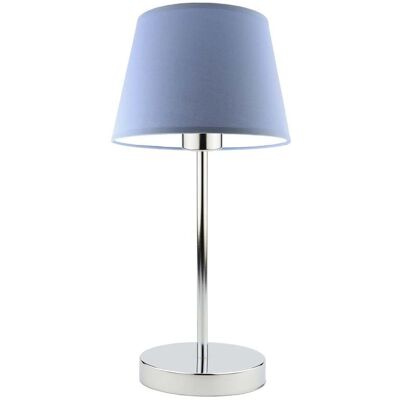 Lampka nocna LYSNE Siena, 60 W, E27, niebieska/chrom, 41,5x19,5 cm Lampka nocna LYSNE Siena, 60 W, E27, niebieska/chrom, 41,5x19,5 cm