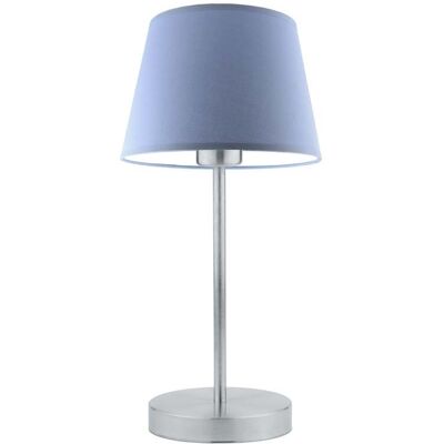 Lampka nocna LYSNE Siena, 60 W, E27, niebieska/srebrna, 41,5x19,5 cm Lampka nocna LYSNE Siena, 60 W, E27, niebieska/srebrna, 41,5x19,5 cm