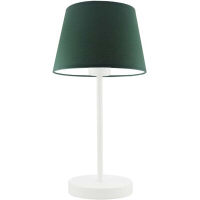 Lampka nocna LYSNE Siena, 60 W, E27, zieleń butelkowa/biała, 41,5x19,5 cm Lampka nocna LYSNE Siena, 60 W, E27, zieleń butelkowa/biała, 41,5x19,5 cm