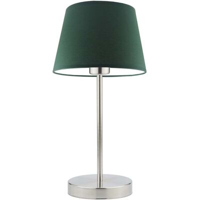 Lampka nocna LYSNE Siena, 60 W, E27, zieleń butelkowa/stalowa, 41,5x19,5 cm Lampka nocna LYSNE Siena, 60 W, E27, zieleń butelkowa/stalowa, 41,5x19,5 cm